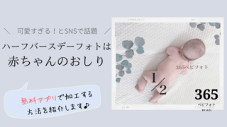 ハーフバースデー赤ちゃんのおしり とり方